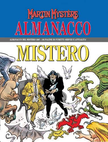 Dettaglio copertina Almanacco Mistero, fumetti e personaggi misteriosi.