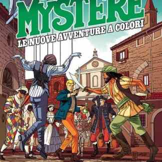 Copertina colorata di Martin Mystère con scene d'azione e personaggi divertenti.