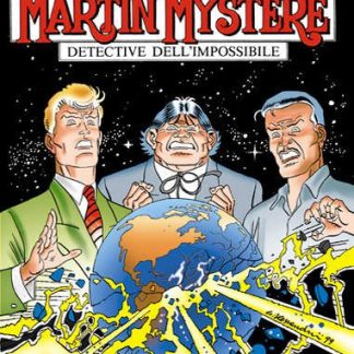 Illustrazione fumetto di Martin Mystère, detective dell’impossibile in azione.