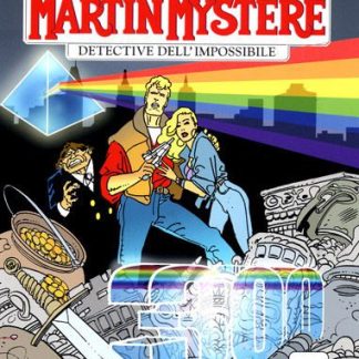 Copertina di Martin Mystère con personaggi e ambientazione vivace.