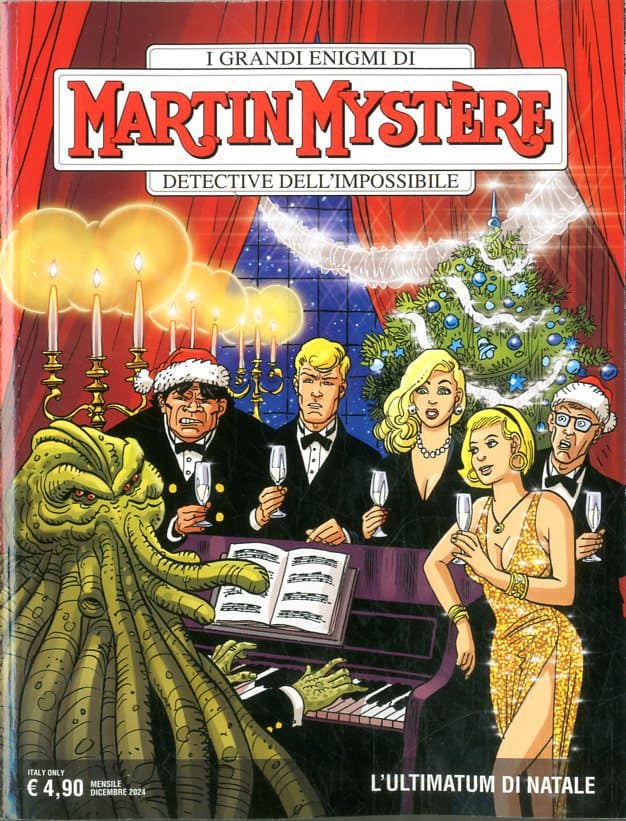 Enigmi di Natale con personaggi festivi.