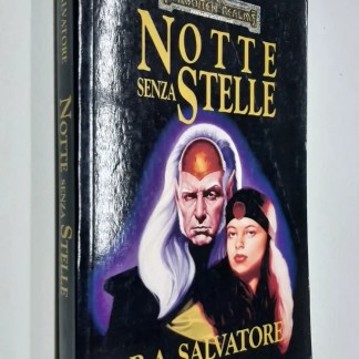 Copertina del libro fantasy di R.A. Salvatore, con personaggi fantastici e un'illustrazione coinvolgente.