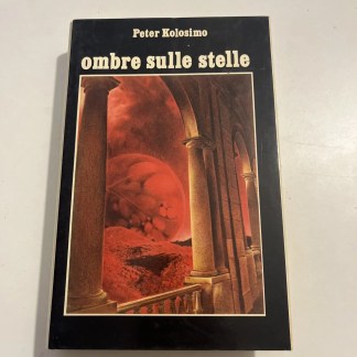 Copertina di un libro con architettura classica e paesaggio alieno arancione.