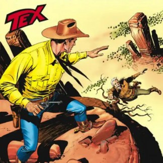 Immagine di un fumetto western con dinamiche azione e salvataggio.