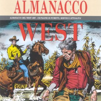Almanacco del West Tex con personaggi, cowboy e scene western avventurose.