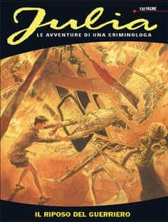 Copertina di un fumetto di avventura e mistero, ambientato in un'epoca crimini e guerrieri.