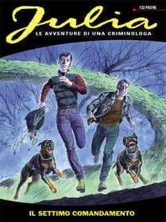 Copertina fumetto Julio, avventure di un crime story criminologico, mistero e azione in Italia.