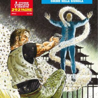 Un eroe combatte uno spirito magico in un'illustrazione dinamica.