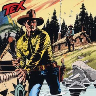 Locandina fumetto Athabasca Lake Tex, avventurieri e natura selvaggia.