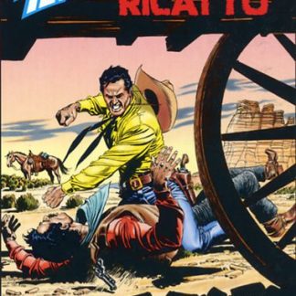 Piantina della copertina di Tex, fumetto western con sparatorie e scene d'azione.