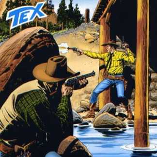 TEX sfida i fuorilegge in un duello nel selvaggio West.