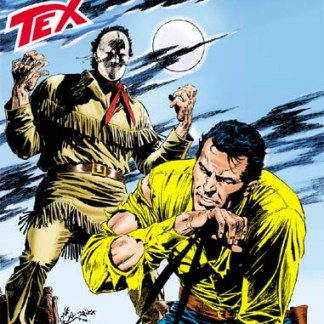 Carattere dei fumetti a fumetti, volto spaventoso e drammatico.