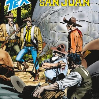 Fumetto Tex Loro dei Monti San Juan con eroi in scena tra natura e avventura.