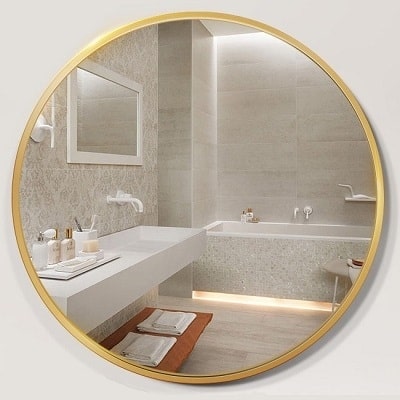 JANNT OGLEDALO FI 600, ZLATNI OKVIR, DEBLJINA 5MM - OKRUGLO  61-J-R001-G