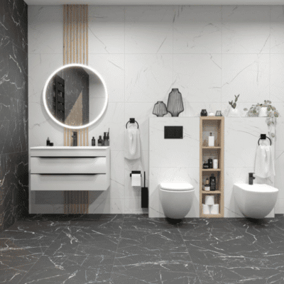 COLTON BLACK RECT 59.7X59.7 kupaonica amb