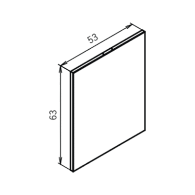 KUPAONSKI ORMARIĆ LOVA 60 SET NAVARO - DONJI DIO S UMIVAONIKOM I GORNJI DIO tehnicki crtez gornji dio