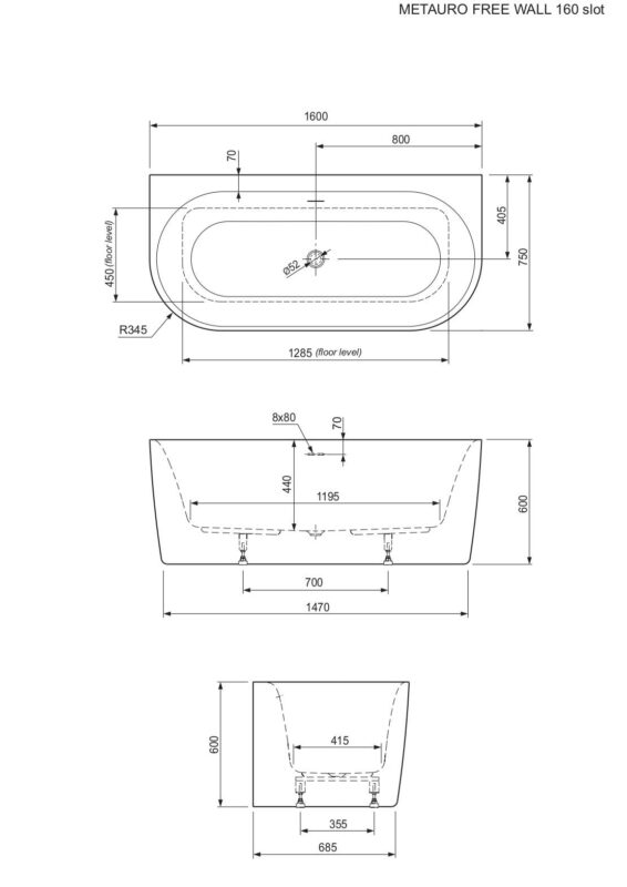 Metauro free wall - nacrt
