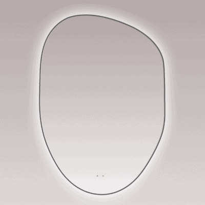 PRESTIGE NEPRAVILNO OGLEDALO LED & FOG FREE S CRNIM OKVIROM 80X110  KS-3603