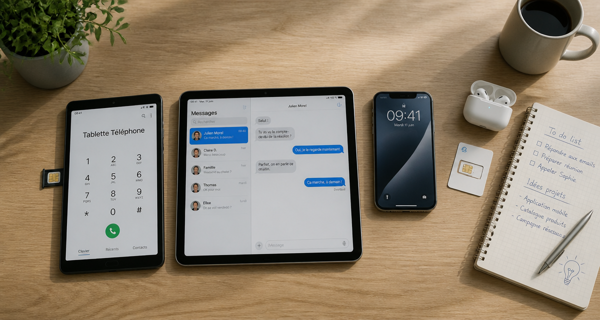 avec quelle tablette peut on telephoner, tablettes et accessoires sur bureau