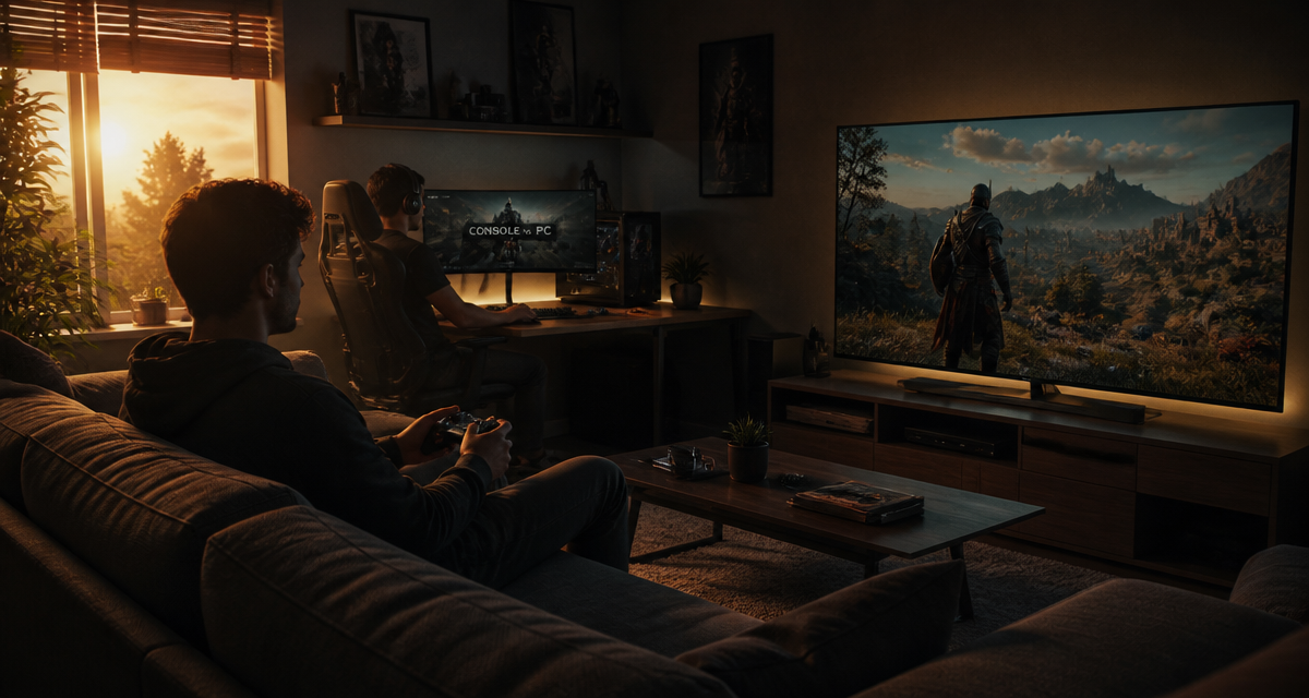 console gaming vs pc dans un salon