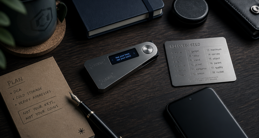hardware wallet stockage à froid sur bureau