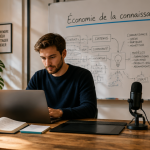 infopreneur travaillant dans un loft moderne