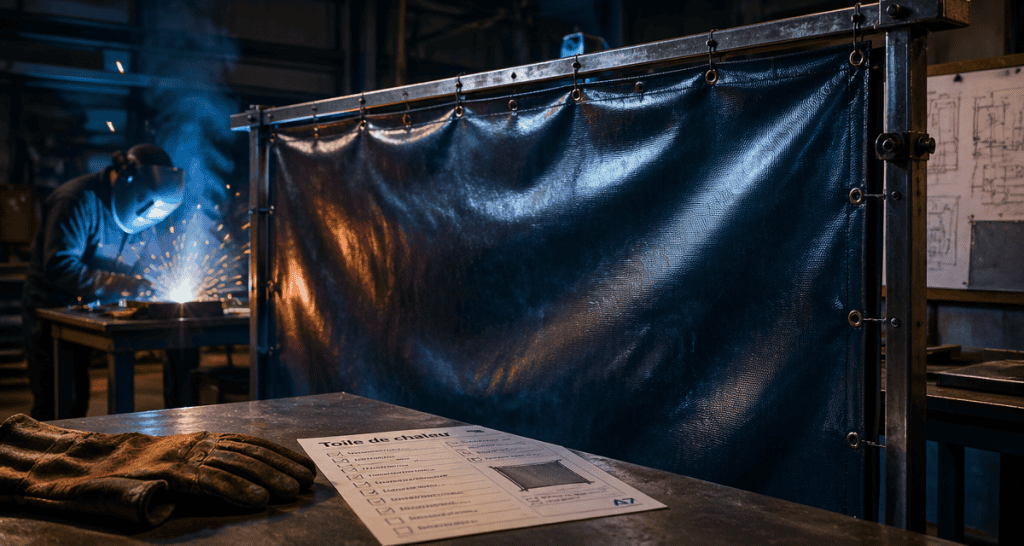 toile de chaleur épaisse en atelier industriel