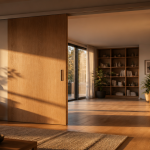 coulissant habitat porte bois salon moderne