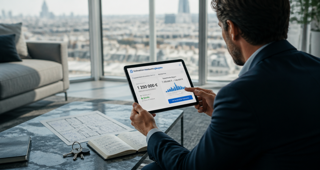estimation meilleursagents sur tablette agent immobilier