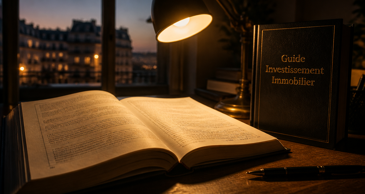 immobilier livre ouvert sur bureau paris