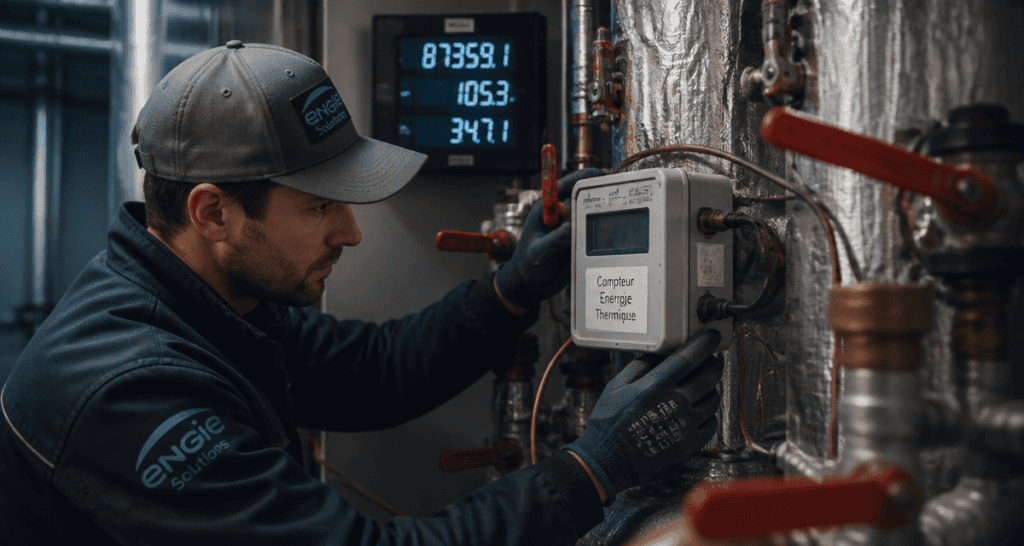 compteur d energie thermique sur canalisation chaufferie