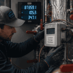 compteur d energie thermique sur canalisation chaufferie