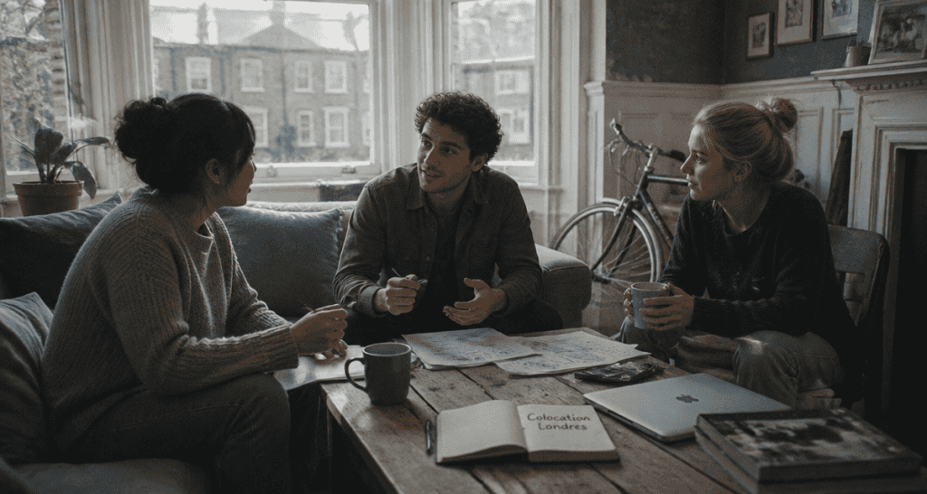 londres colocation jeunes adultes salon