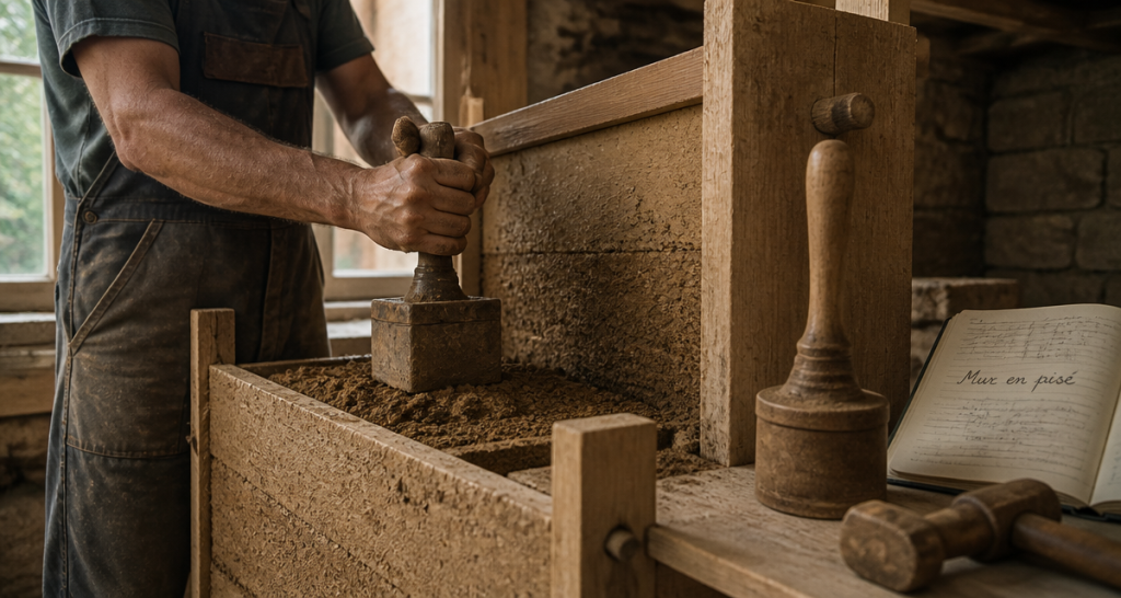 mur en pisé construction artisanale