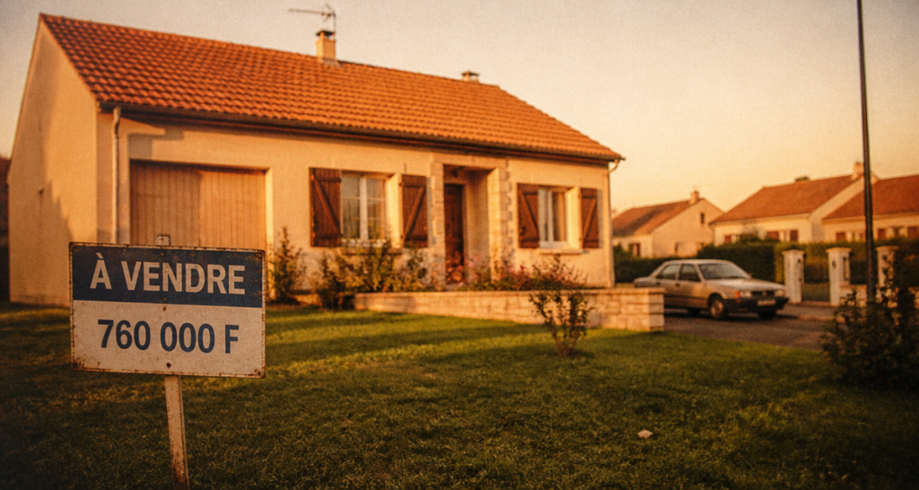 prix moyen d'une maison en 1990 en franc devant maison