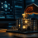 tokenisation immobilier pièce puzzle immeuble blockchain