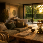 mon amenagement maison salon moderne lumière coucher de soleil