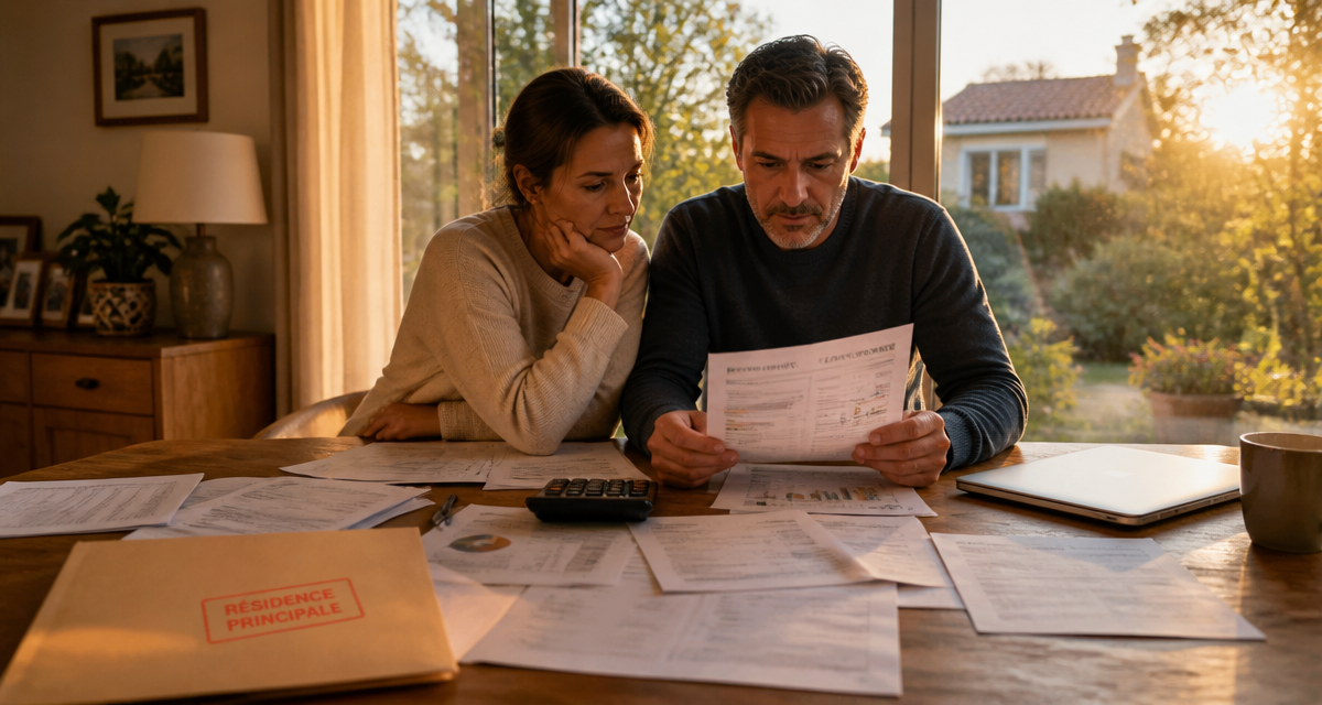 Plus value sur residence principale couple examine documents