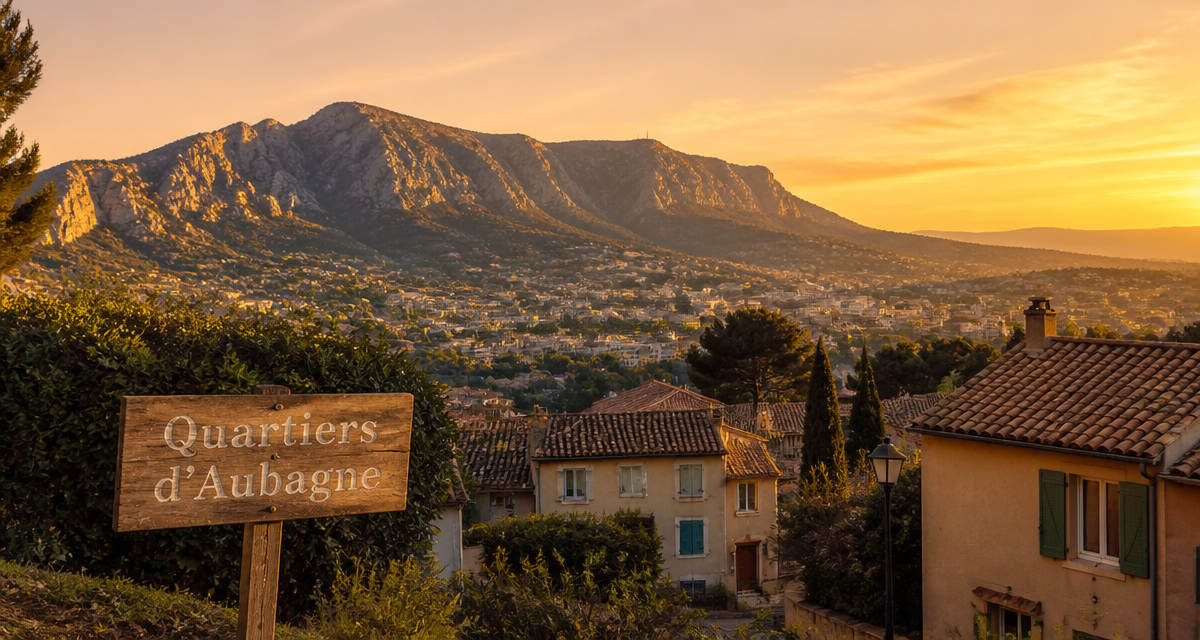 Vue panoramique quartier Aubagne colline