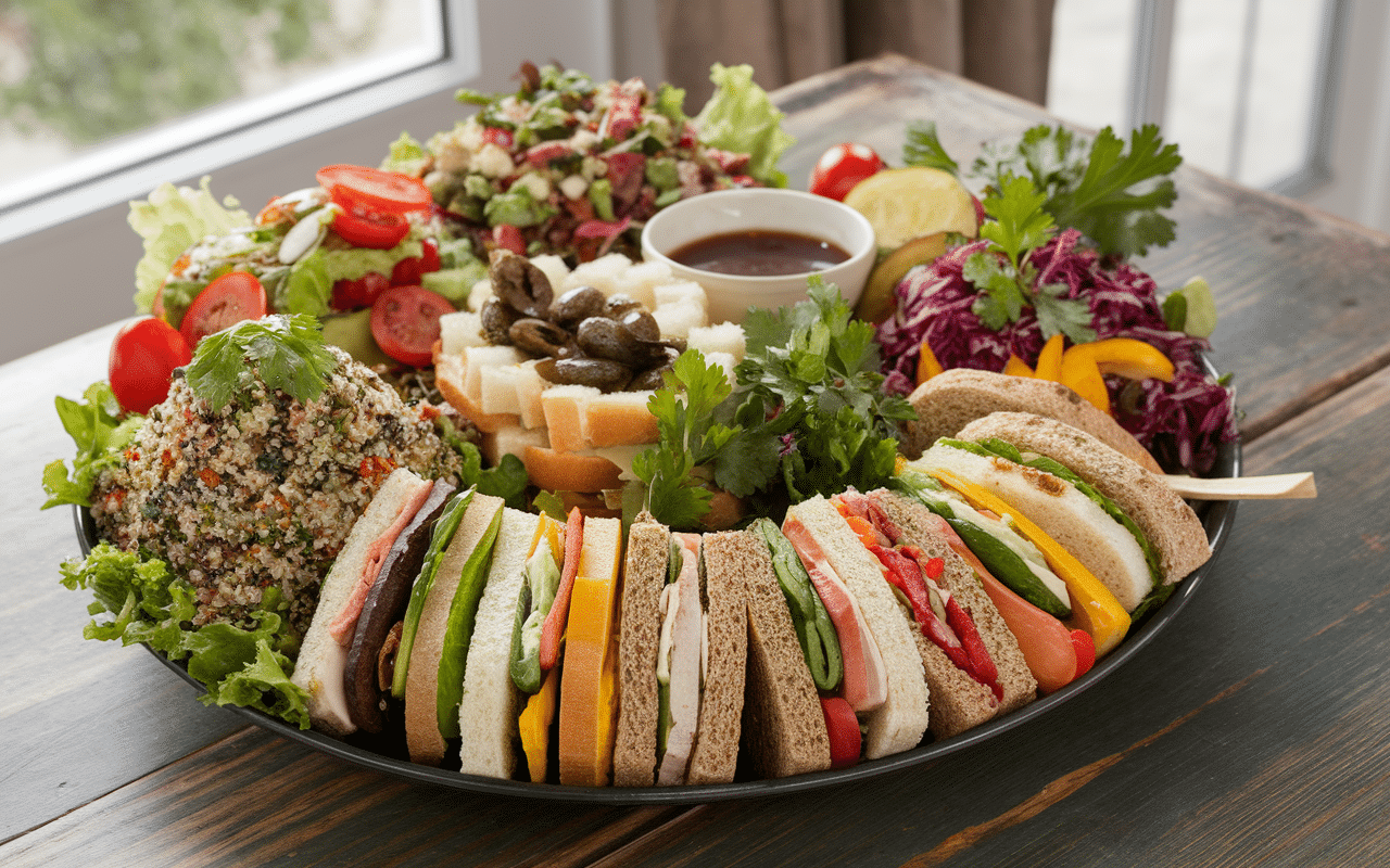 Salades plats sandwichs