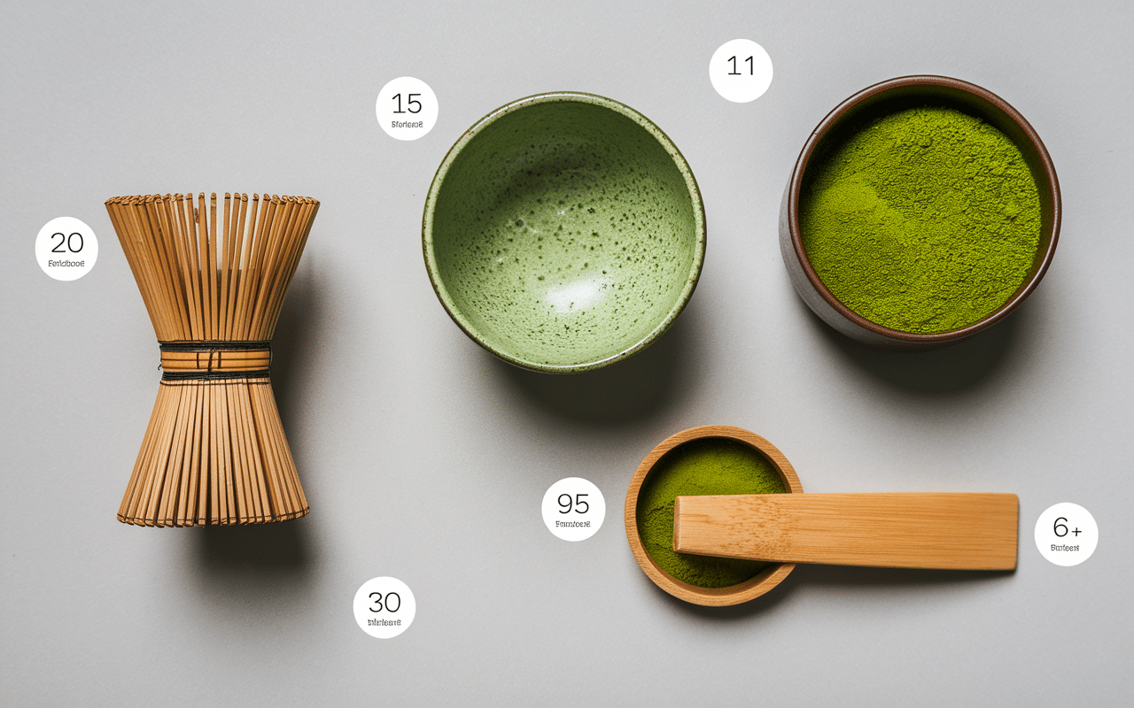 Accessoires essentiels matcha en détail