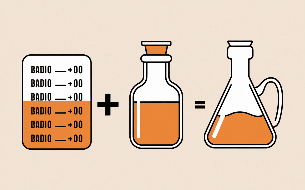 Formule simple pour conversion ml en cl