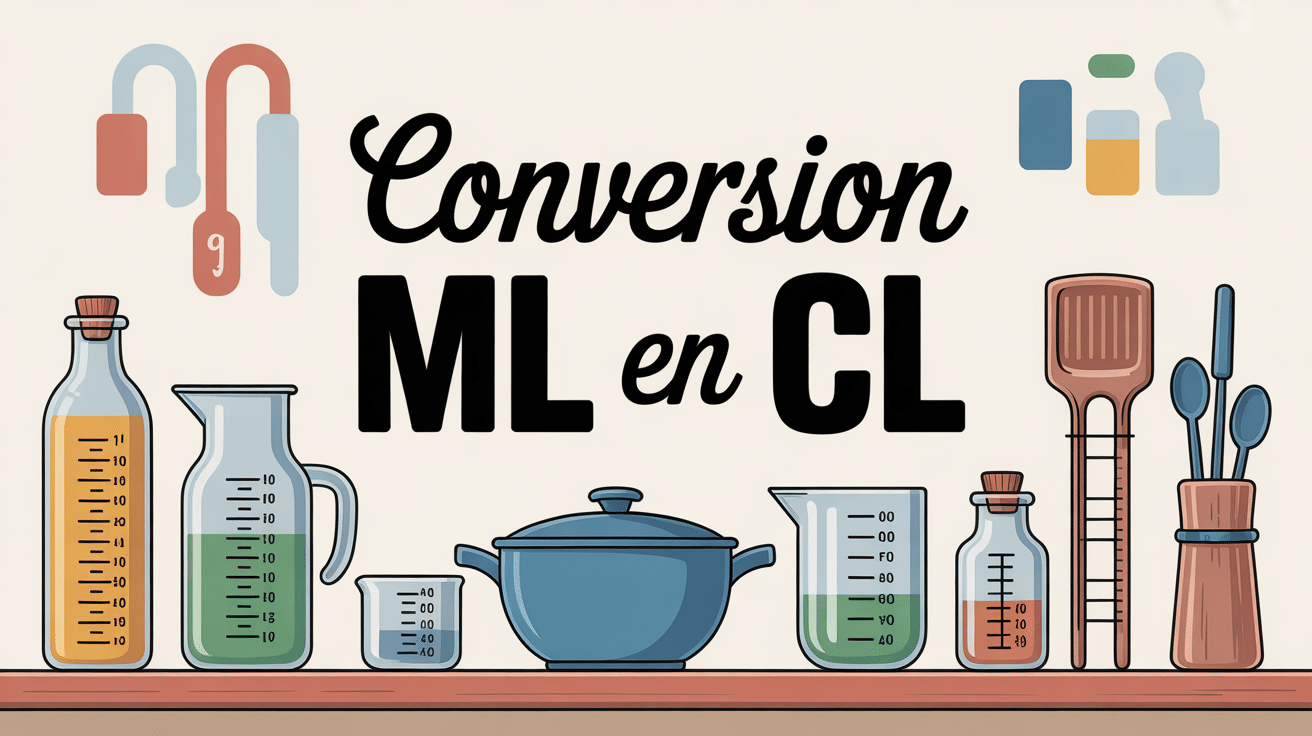 Ustensiles de cuisine pour conversion ml en cl