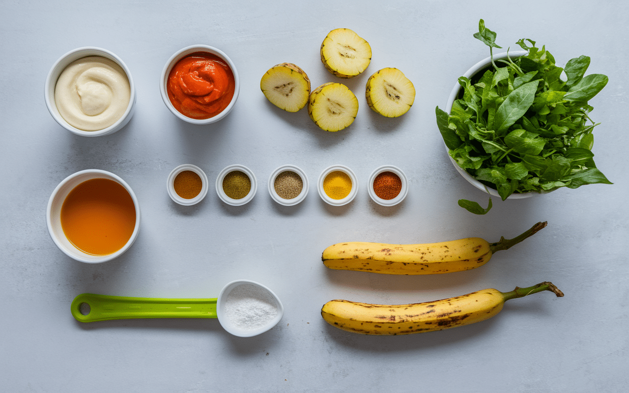 Sauce Brazil recette, ingrédients sur table