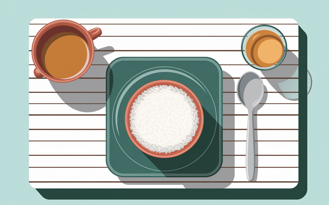 Balance de cuisine pour portion de riz sec par personne