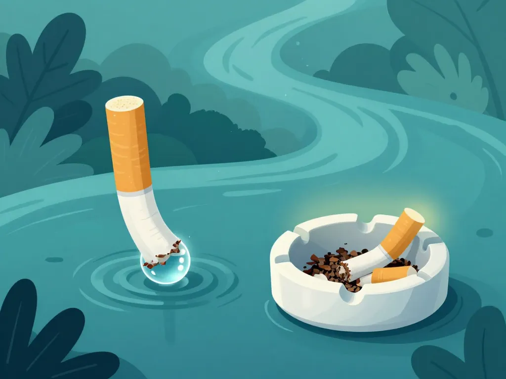 cendrier pollution mégot eau recyclage