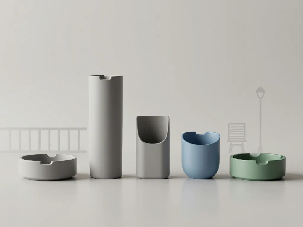 cendrier de table mural sur pied de poche anti-vent