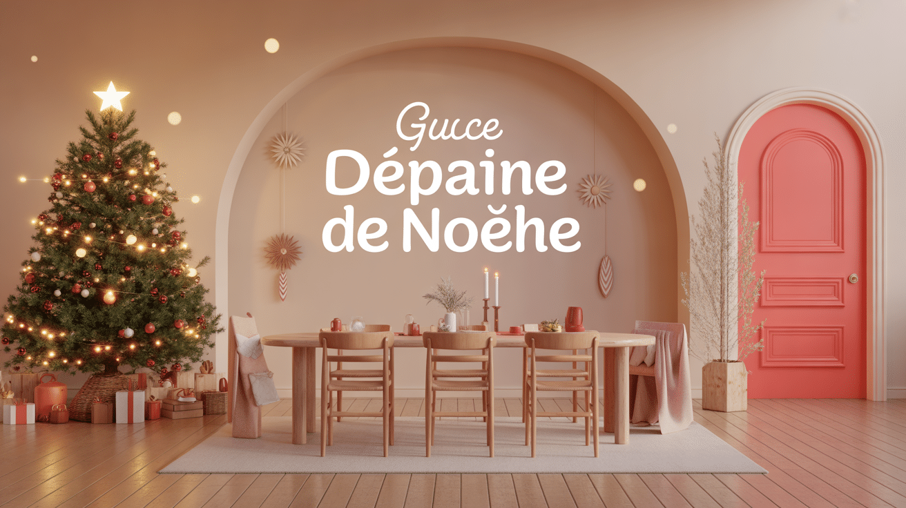 Illustration 3D décoration de noel chaleureuse et moderne