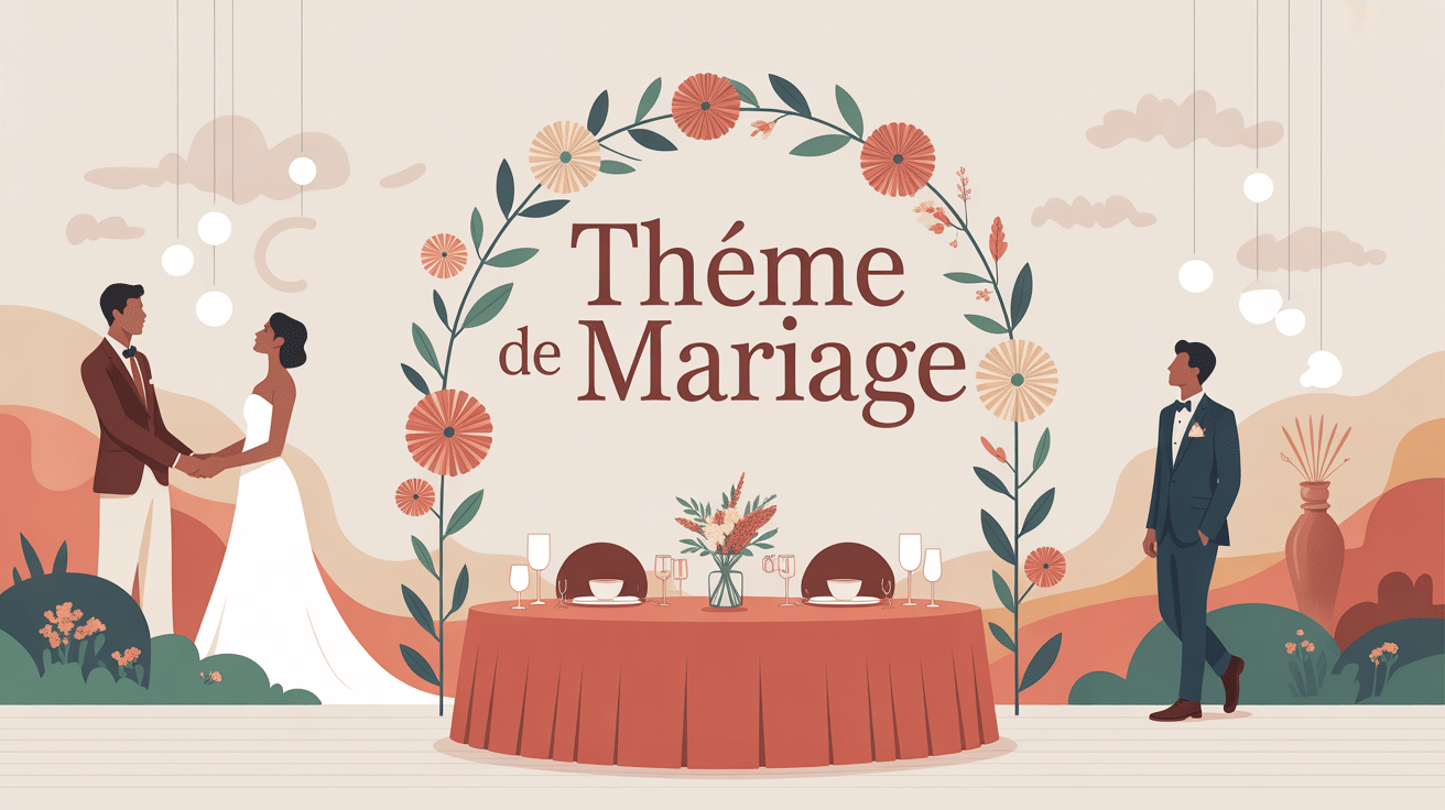 Moodboard thème pour le mariage cohérent et esthétique