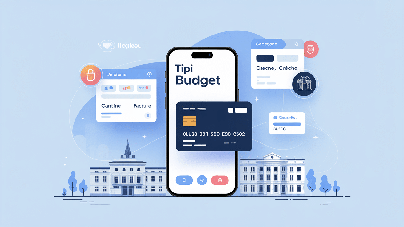 Illustration tipi budget paiement sécurisé des factures publiques